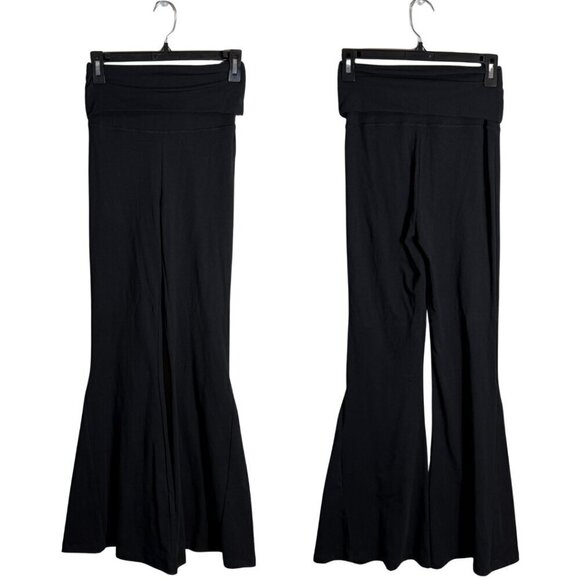 aerie Pants - Offline by Aerie OG Foldover Super Flare Leggings Womens Small Black Active NWOT
